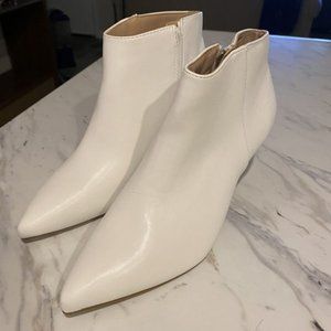 NWOT White Leather Boots